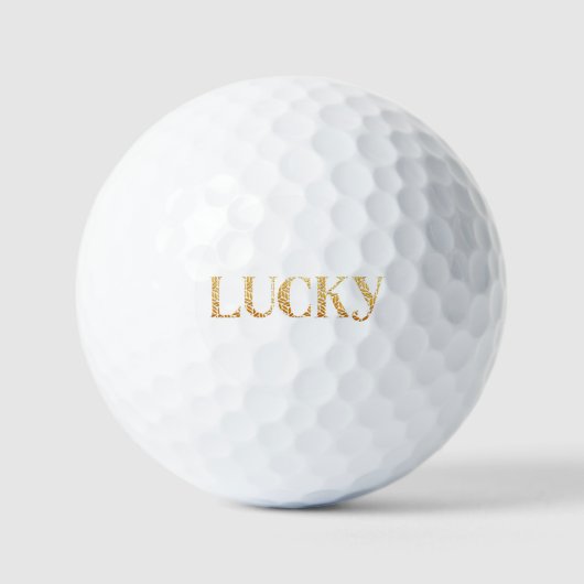Lucky St. Patrick's Day Gold Leaf Pattern Golfballen (Voorkant)
