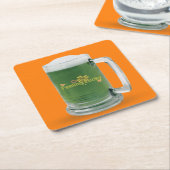 Lucky St. Patrick's Day Green Beer Kartonnen Onderzetters (Schuin)