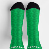 Lucky St. Patrick's Day Green Shamrock Pattern Sokken (Top)