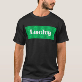 Lucky St. Patrick's Day Green Shamrock Pattern T-shirt