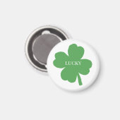 Lucky St Patricks Day Irish Shamrock Magnet (Voorkant / Achterkant)
