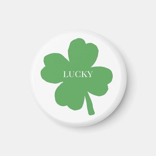 Lucky St Patricks Day Irish Shamrock Magnet (Voorkant)