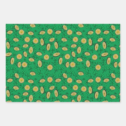 Lucky St Patrick's Day Kinder Inpakpapier Vel (Voorkant)