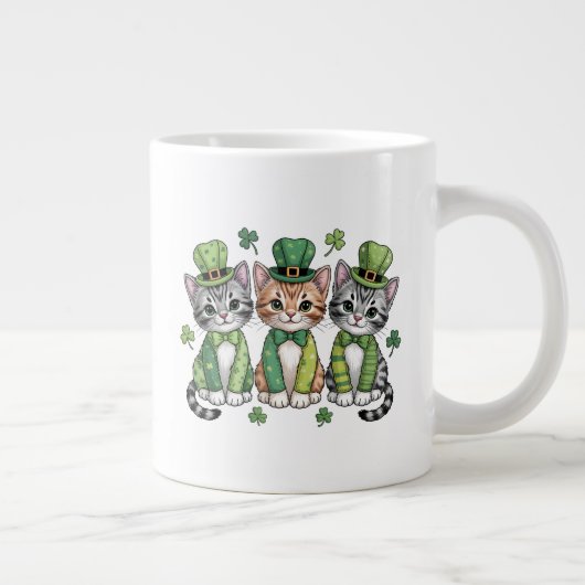 Lucky St. Patrick's Day Kittens-47474 Grote Koffiekop (Rechts)