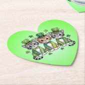 Lucky St. Patrick's Day Kittens-47474 Kartonnen Onderzetters (Gekanteld)