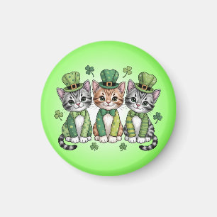 Lucky St. Patrick's Day Kittens-47474 Magneet