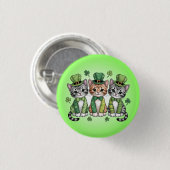 Lucky St. Patrick's Day Kittens-47474 Ronde Button 3,2 Cm (Voorkant /achterkant)