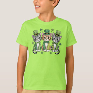 Lucky St. Patrick's Day Kittens-47474 T-shirt