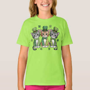 Lucky St. Patrick's Day Kittens-47474 T-shirt