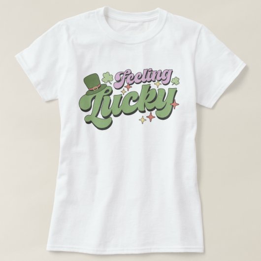 Lucky St. Patricks Day Leprechaun T-Shirt (Design voorkant)