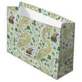 Lucky St Patricks Day Luck & Joy Groot Cadeauzakje (Voorkant Gekanteld)