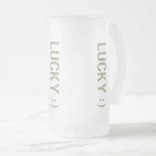 Lucky St. Patrick's Day Matglas Bierpul (Voorkant rechts)