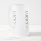 Lucky St. Patrick's Day Matglas Bierpul (Voorkant links)