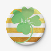 Lucky St Patrick's Day Papieren Bordje (Voorkant)