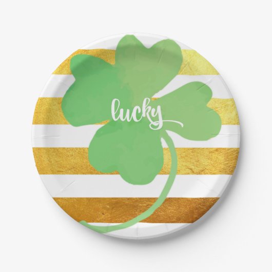 Lucky St Patrick's Day Papieren Bordje (Voorkant)