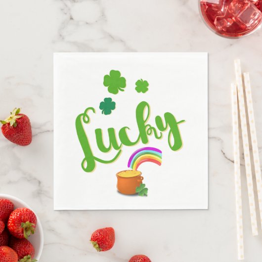 Lucky St. Patrick's Day Papieren servetten (Insitu)