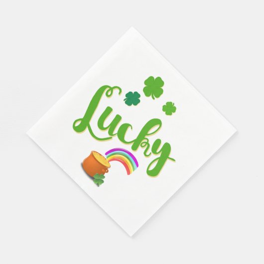 Lucky St. Patrick's Day Papieren servetten (Hoek)