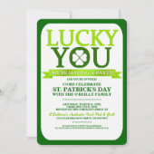 Lucky St. Patricks Day Party-uitnodigingen Kaart (Voorkant)