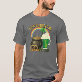 Lucky St. Patrick's Day Pot of Gold Kunstontwerp T-shirt