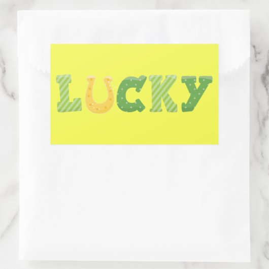 Lucky St. Patrick's Day Rechthoekige Sticker (Tas)