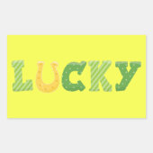 Lucky St. Patrick's Day Rechthoekige Sticker (Voorkant)