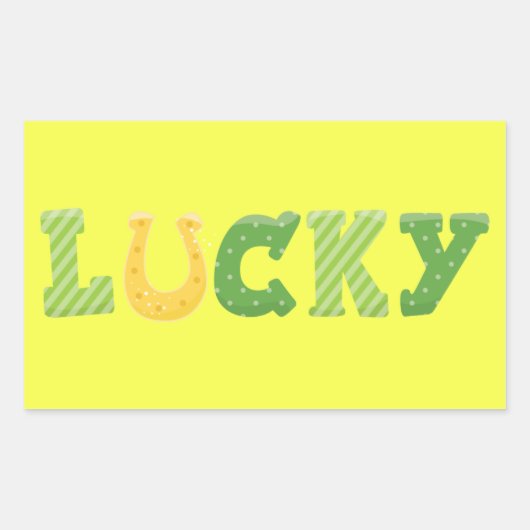 Lucky St. Patrick's Day Rechthoekige Sticker (Voorkant)