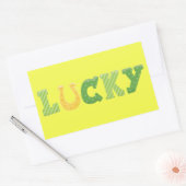 Lucky St. Patrick's Day Rechthoekige Sticker (Envelop)
