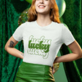 Lucky St Patrick's Day Retro 70's Women's T-Shirt