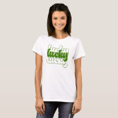 Lucky St Patrick's Day Retro 70's Women's T-Shirt (Voorkant volledig)