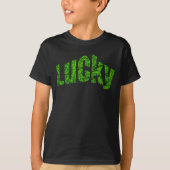 Lucky St. Patricks Day Shamrock Boys T-shirt (Voorkant)