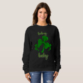 Lucky St Patricks Day Shamrock Gnome Trui (Voorkant volledig)