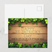 Lucky St. Patrick's Day Wensen 🍀 Feestdagenkaart (Voorkant / Achterkant)