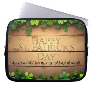 Lucky St. Patrick's Day Wensen 🍀 Laptop Sleeve