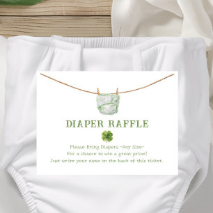 Lucky St Patrick's Diaper Raffle Ticket Informatiekaartje