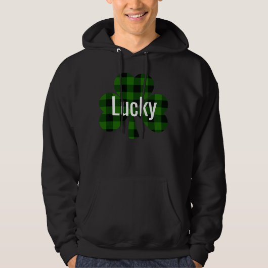 Lucky St. Patty's Shamrocks | groene vlecht Hoodie (Voorkant)