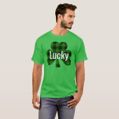 Lucky St. Patty's Shamrocks | groene vlecht T-shirt (Voorkant volledig)