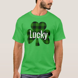 Lucky St. Patty's Shamrocks groene vlecht T-shirt