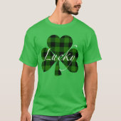 Lucky St. Patty's Shamrocks | groene vlecht T-shirt (Voorkant)