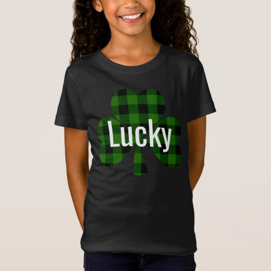 Lucky St. Patty's Shamrocks | groene vlecht T-shirt (Voorkant)