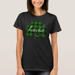 Lucky St. Patty's Shamrocks   groene vlecht T-shirt