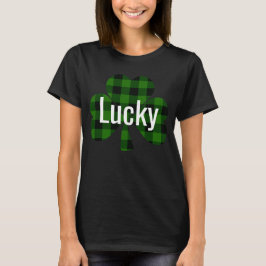 Lucky St. Patty's Shamrocks | groene vlecht T-shirt