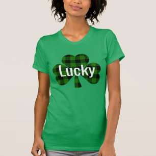 Lucky St. Patty's Shamrocks   groene vlecht T-shirt