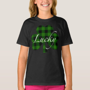 Lucky St. Patty's Shamrocks groene vlecht T-shirt