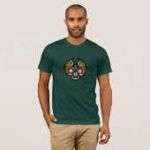 Lucky Star Flaming Gambling Illustratie T-shirt (Voorkant volledig)