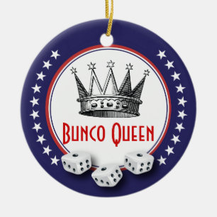 Lucky Stars Bunco Queen Keramisch Ornament