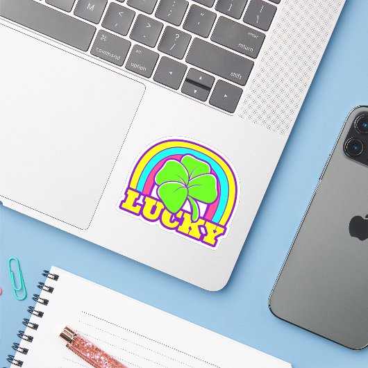 Lucky Sticker (Laptop met iPhone)