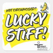 Lucky Stiff — Sticker — Geel (Voorkant)