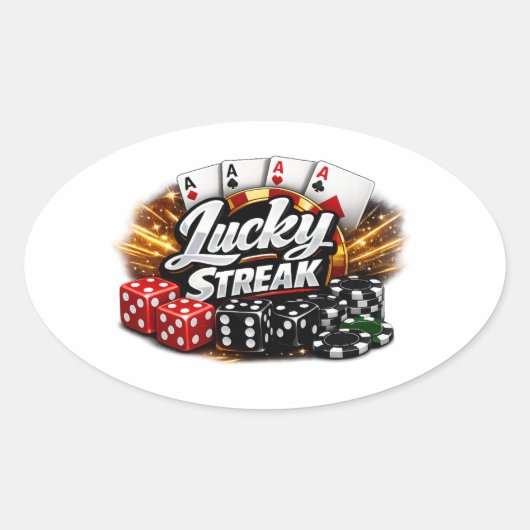 Lucky Streak Casino Sticker (Voorkant)