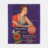 Lucky Strikes 1920s sigarettenreclame Fleece Deken (Voorkant)