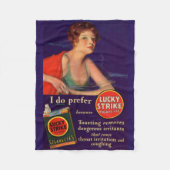 Lucky Strikes 1920s sigarettenreclame Fleece Deken (Voorkant)